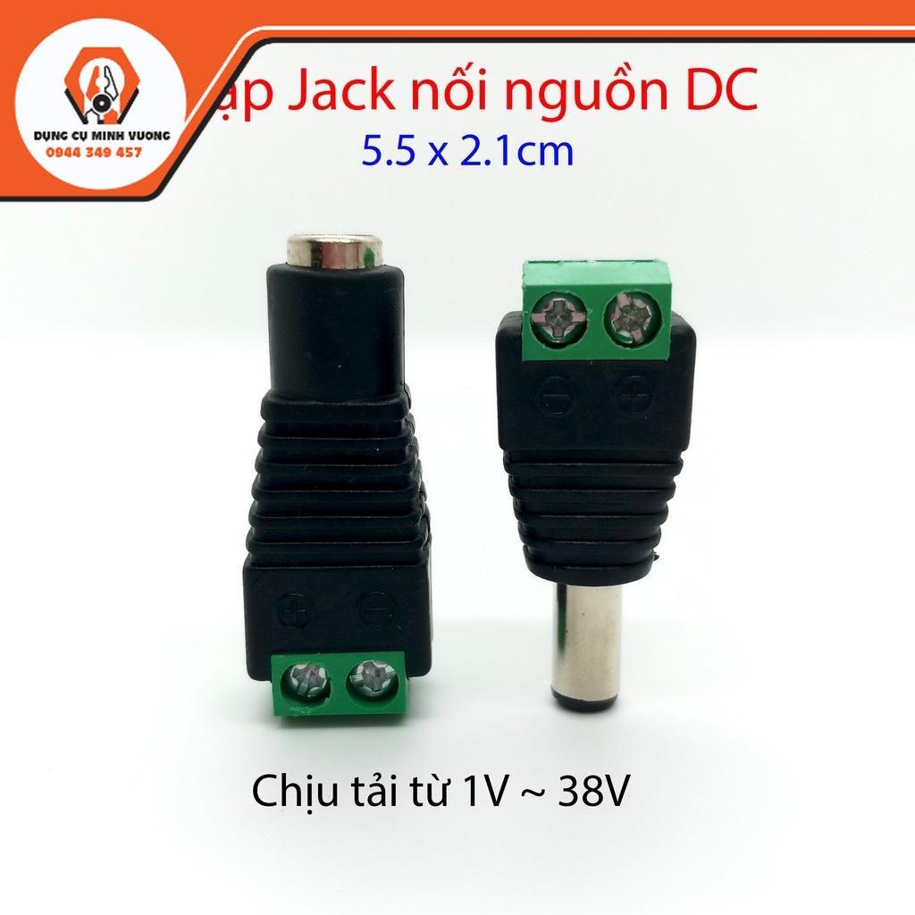 Dc,Jack dc nối nguồn đực - cái,giắc nguồn dc vặn vít chuyên dùng nối cấp nguồn cho các thiết bị từ 1v - 40v