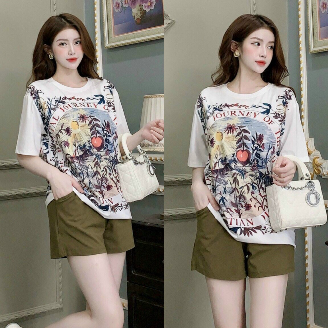 Sét Bộ FOM Rộng Phối Họa Tiết