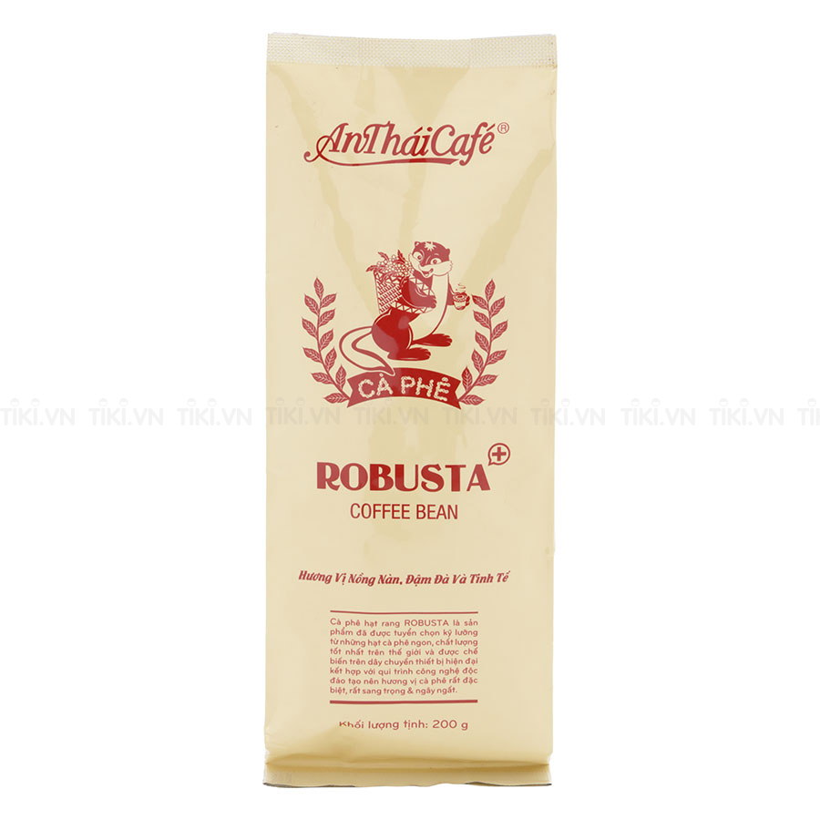 Cà Phê Hạt Rang AnTháiCafé Túi Robusta - 200g