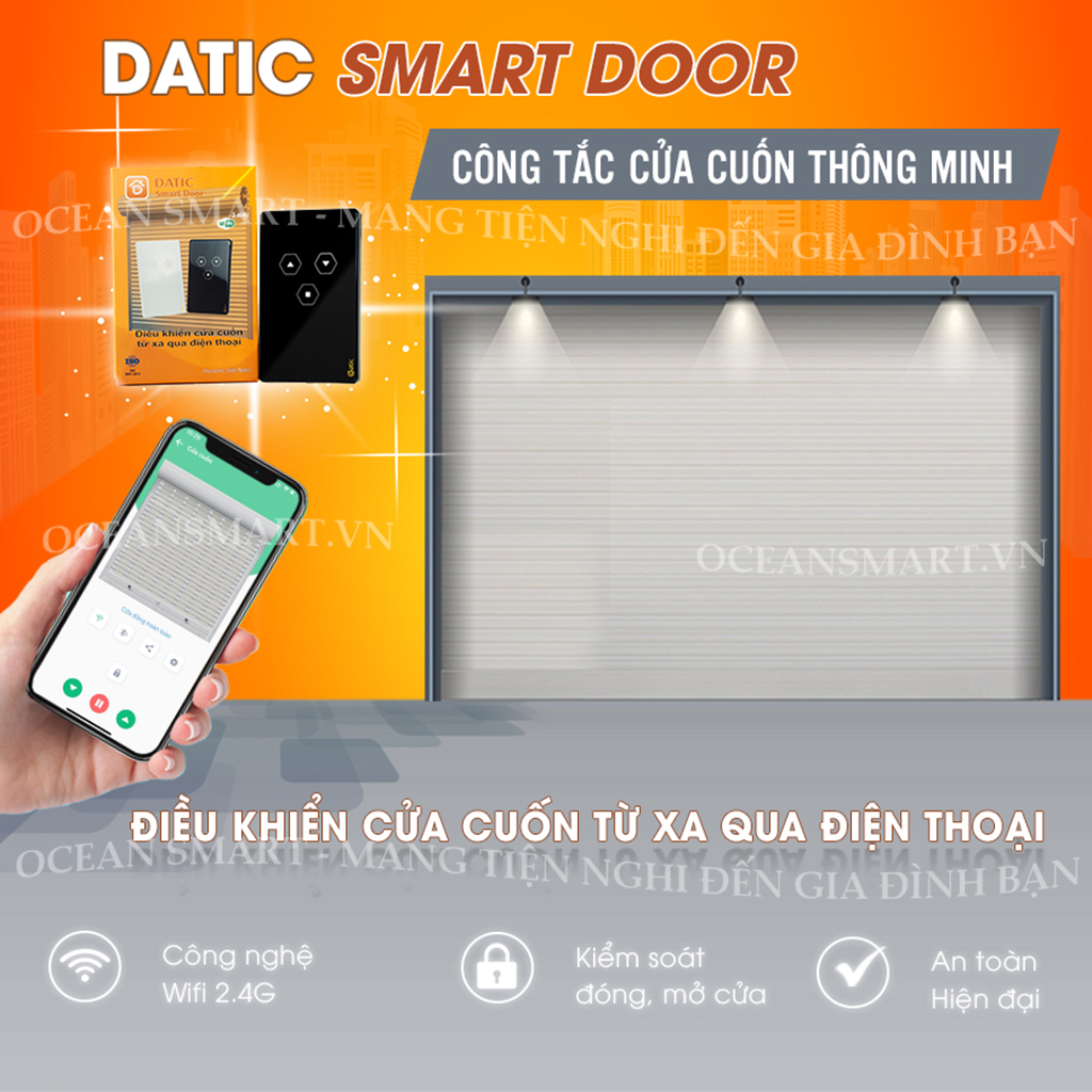 Công Tắc Cửa Cuốn Thông Minh Datic Door, Công Tắc Cửa Cuốn Điều Khiển Từ Xa Bằng Điện Thoại - DTDOOR