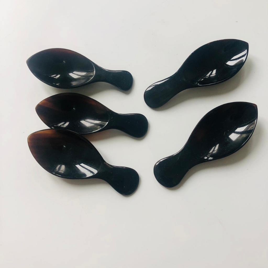 Thìa Muỗng Sừng Đen Nhỏ Xinh, Thìa Xúc, Muỗng Nêm Gia Vị, Soup, Chè, Chụp Ảnh Decor Xinh Xắn