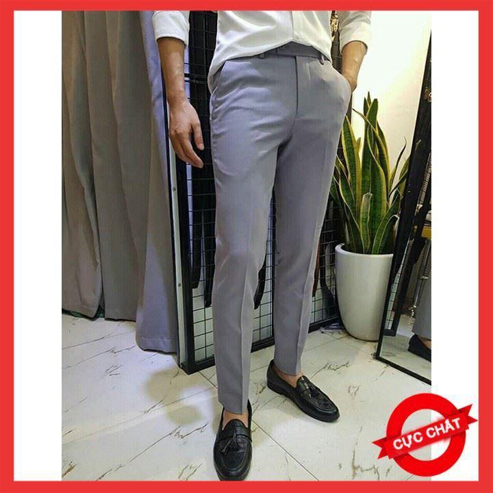 Combo 2 Quần Âu Nam Đen + Ghi Xám Loại 1 siêu đẹp dáng chuẩn
