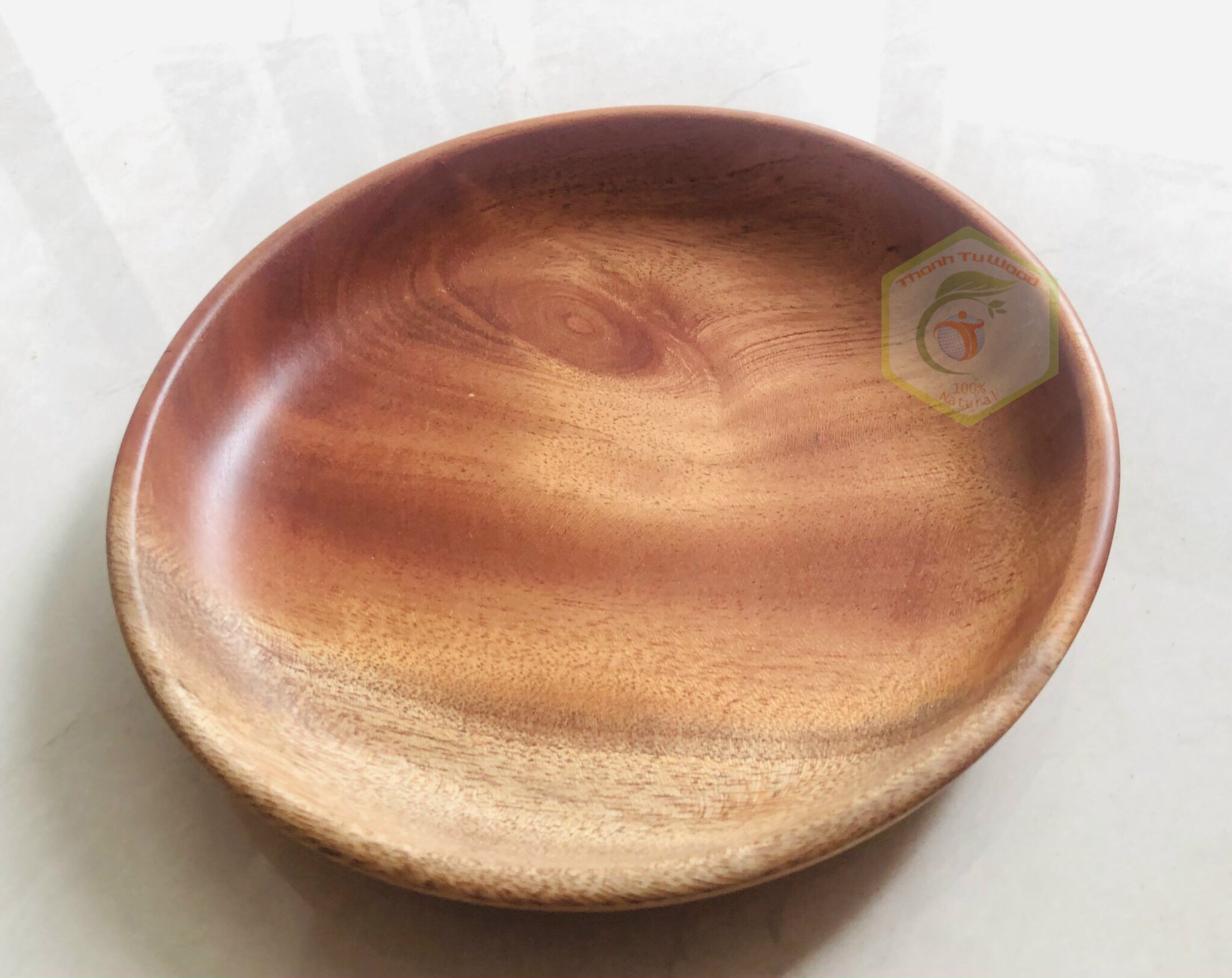 DĨA TRÒN GỖ XÀ CỪ THANH TÚ 16CM