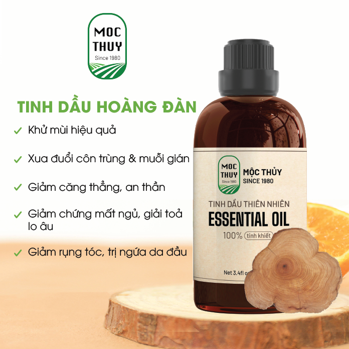 Tinh Dầu Hoàng Đàn Nguyên Chất Hữu Cơ MỘC THỦY 100ML - Cedarwood Essential Oil - Khử Mùi Xông Thơm Phòng, Thư Giãn - Đạt chuẩn chất lượng kiểm định