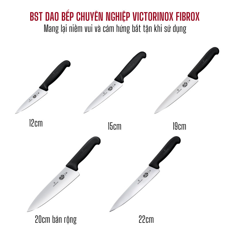 Dao Thái Chuyên Dụng VICTORINOX Fibrox Lưỡi Không Gỉ 19cm