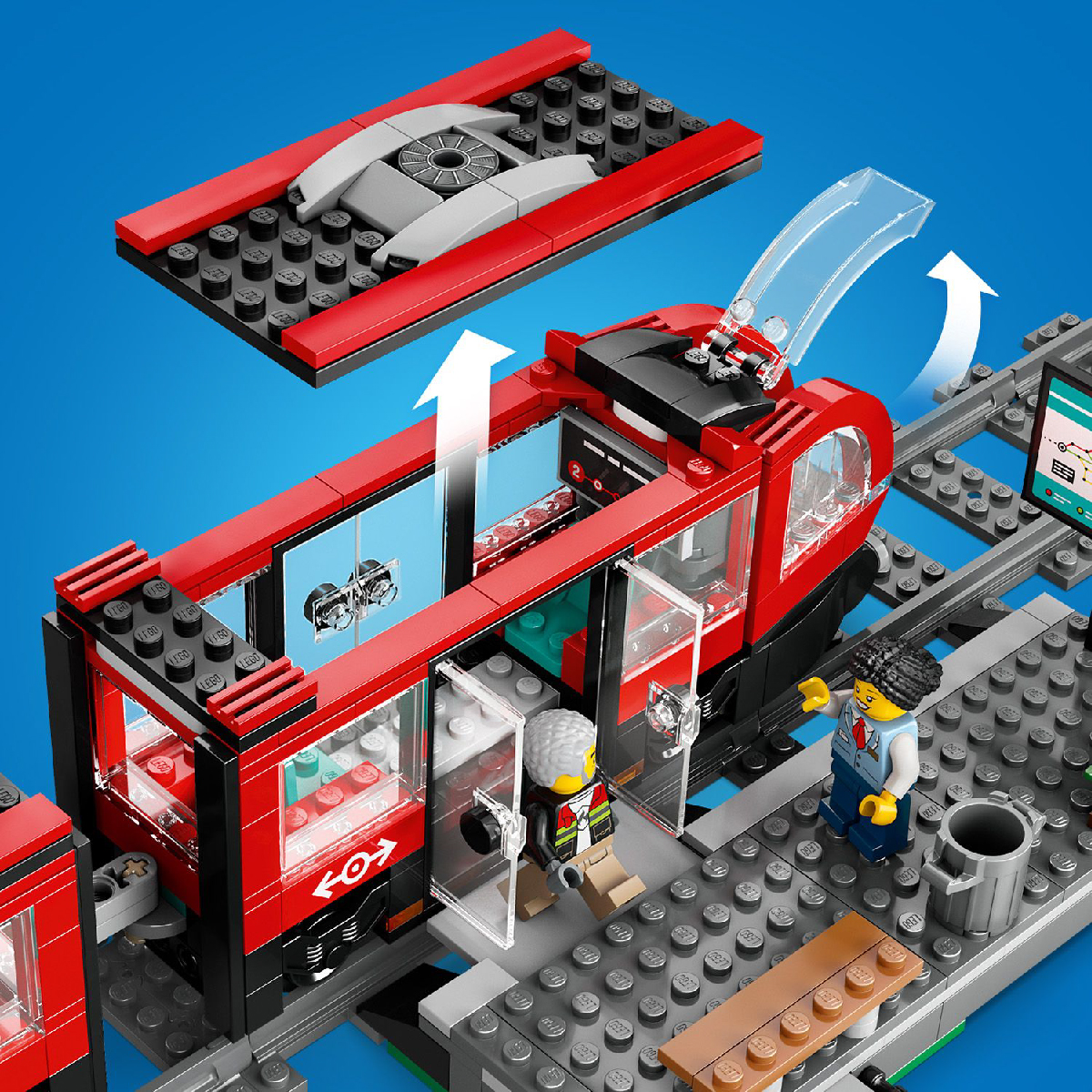 Đồ Chơi Lắp Ráp Tàu Điện & Nhà Ga Thành Phố Lego City 60423 (811 Chi Tiết)