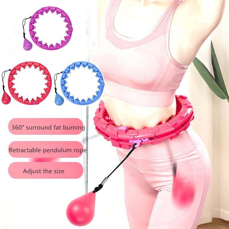 Sports Hoops Yoga Home Fitness Smart Hoop Circle Not Drop Adjustable Waist Training Ring Belly Trainer Abdominal Weight loss