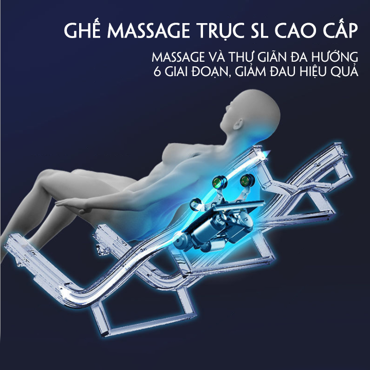 Ghế Massage Toàn Thân i10. Phân Khúc Cao Cấp. Cụm Bi Lăn 4D Di Động Trục SL. Mix Các Bài Tập Massage Chuyên Sâu.