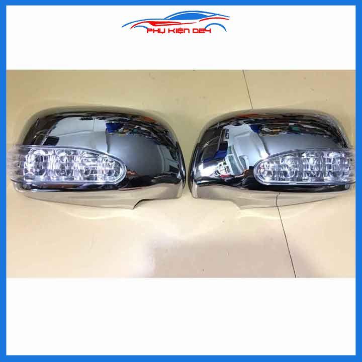 Ốp gương Innova 2006-2007-2008-2009-2010-2011-2012-2013-2014-2015-2016 tích hợp led xi nhan mạ crom trang trí làm đẹp xe
