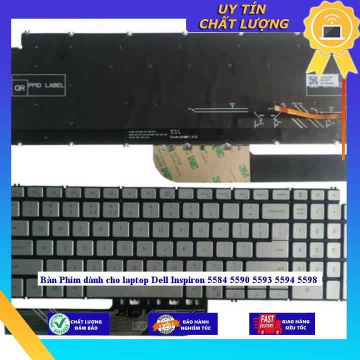 Bàn Phím dùng cho laptop Dell Inspiron 5584 5590 5593 5594 5598 - MÀU BẠC - CÓ ĐÈN - Hàng Nhập Khẩu New Seal