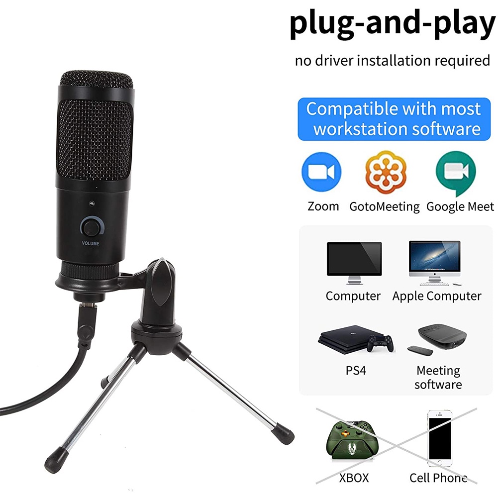 Micro - Mic Thu Âm Khoảng Cách Xa Rõ Và Trong CV Chất Lượng Cao chống ồn, livestream, Hát Karaoke, quay video, ghi âm, Vlog, Chơi game, Học Online trò chuyện qua Zoom Tương thích máy tính để bàn, Laptop, MAC - Hàng chính hãng