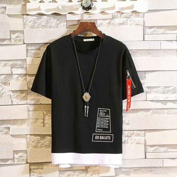Áo thun unisex cotton thoáng mát dây đỏ
