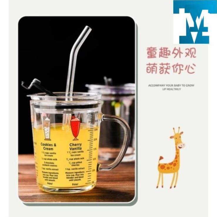 Bình hút chia vạch thủy tinh cao cấp kèm vòi hút 410ml