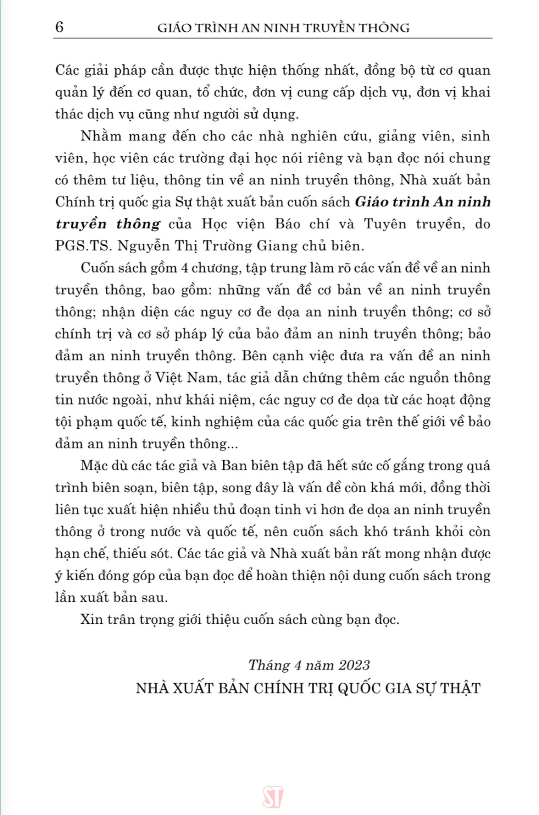 Giáo trình an ninh truyền thông