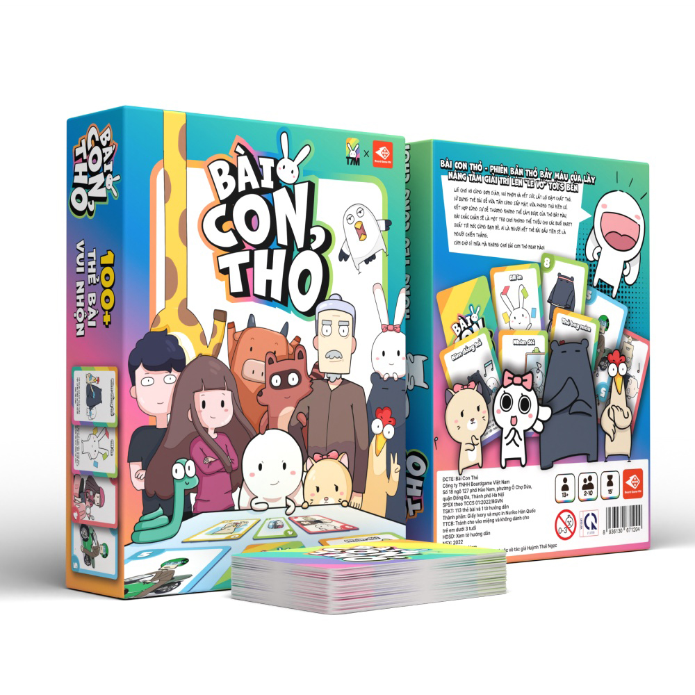 Bài con thỏ - Lầy hơn thỏ được không Thỏ bảy màu Board Game thẻ bài