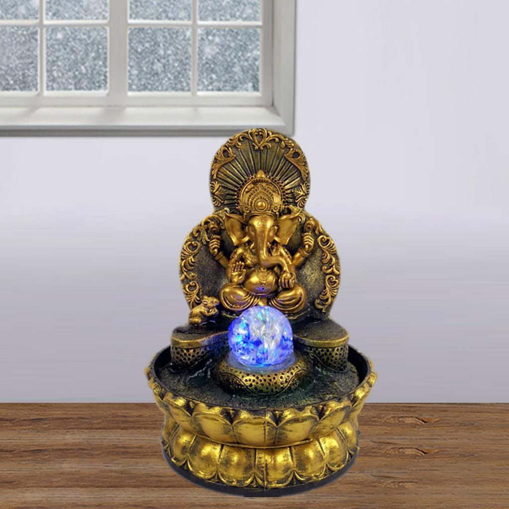 Statues Tabletop Water Fountain for Living Room Office Ornaments
