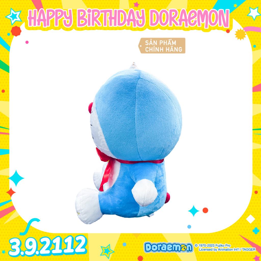 Gấu bông Khổng Lồ, Thú bông Doraemon phiên bản sinh nhật Size L, Gấu bông Doraemon mền mại, Gấu bông lớn cao 52cm - Sản Phẩm Có Bản Quyền, Phân Phối Bởi Teenbox Thú Nhồi Bông Toy