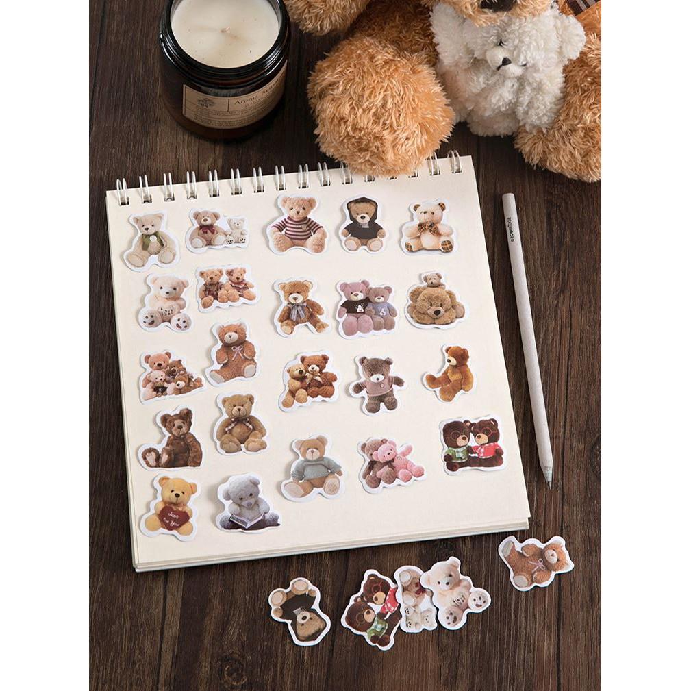 Bộ 46 Sticker Gấu bông đáng yêu E102