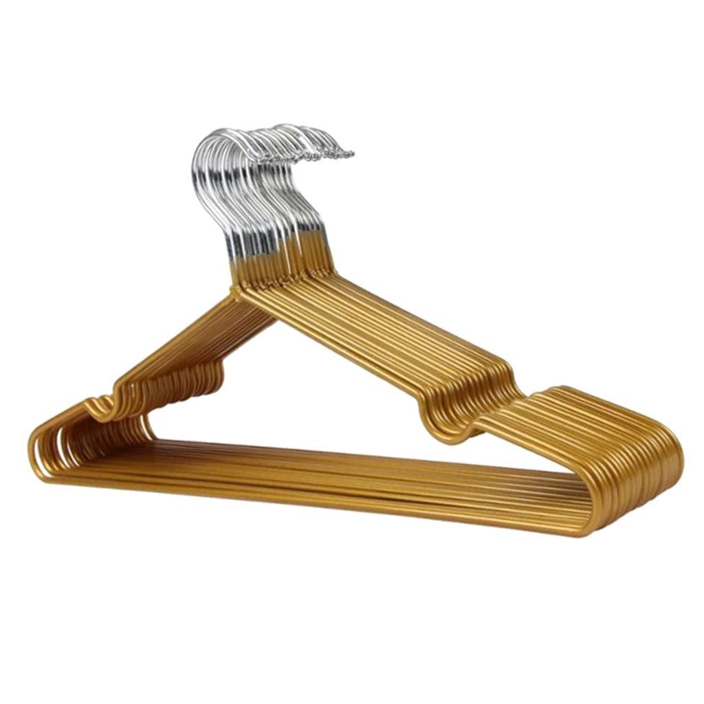 Coated Steel Clothes Hanger Rack Holder Bedroom Bathroom Balcony Golden