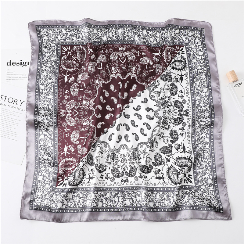 Khăn Turban Bandana EXO Cao Cấp Họa Tiết Tế Bào Hai Màu Chất Lụa Satin - 60x60cm - Mã B009