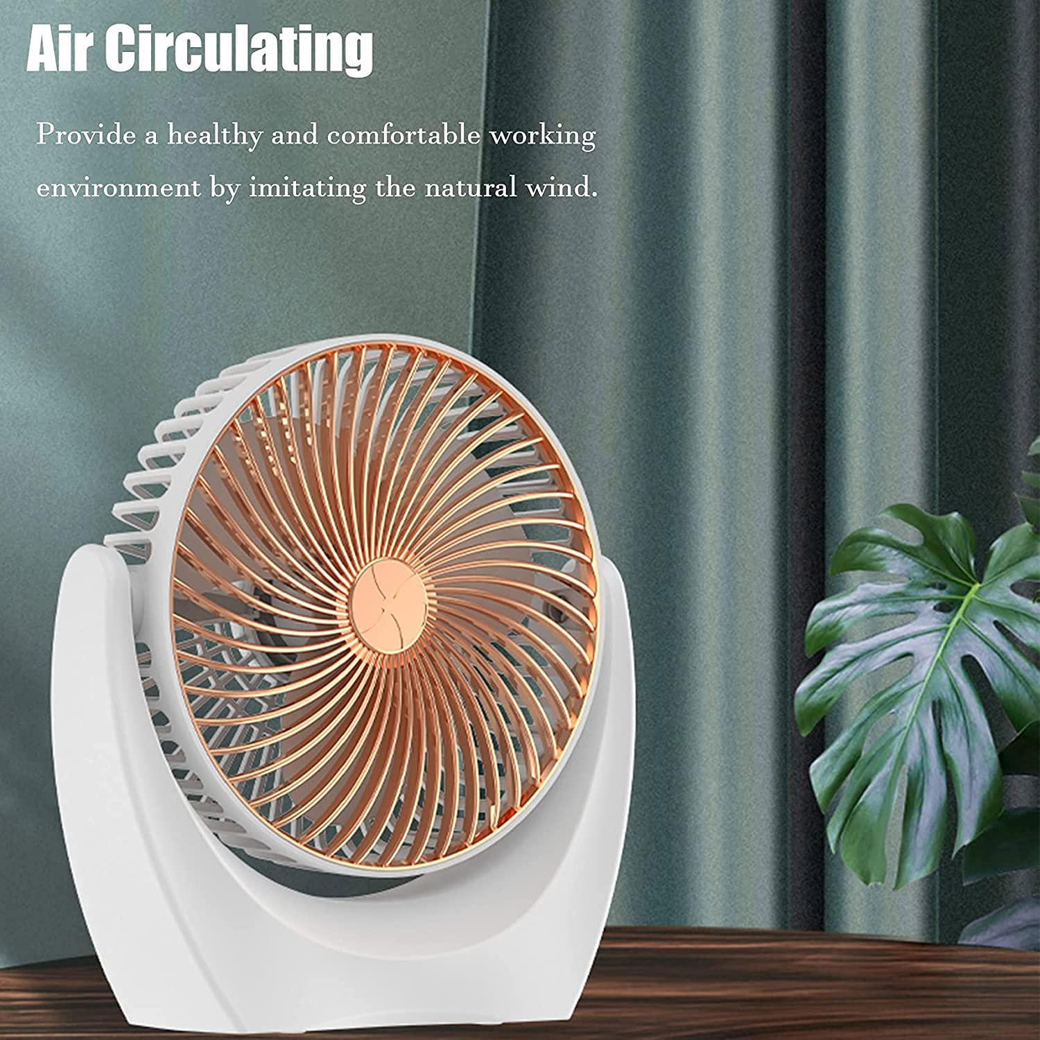 Quạt mini cắm điện để bàn Destop Fan 2 tốc độ gió điều chỉnh, chạy êm ái không gây ồn, xoay linh hoạt 210 độ.