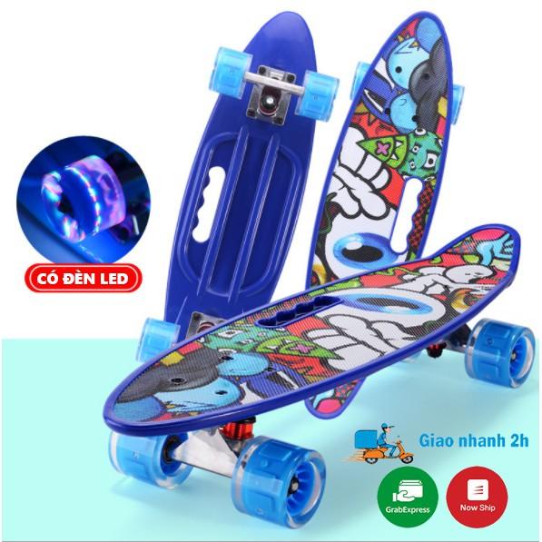 Ván trượt Skateboard Penny nhiều màu có bánh đèn led phát sáng