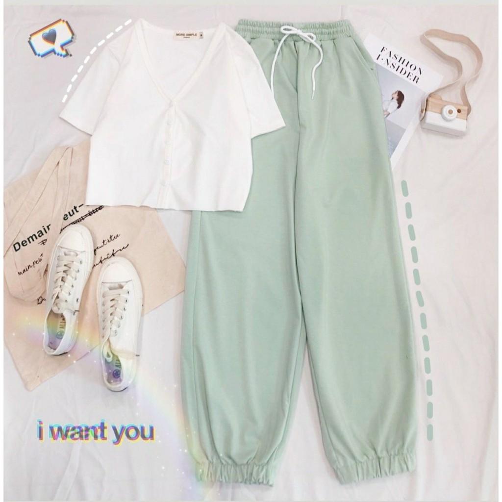 Quần Jogger Simple Bo Gấu Form Rộng Ulzzang Unisex (4 Màu)