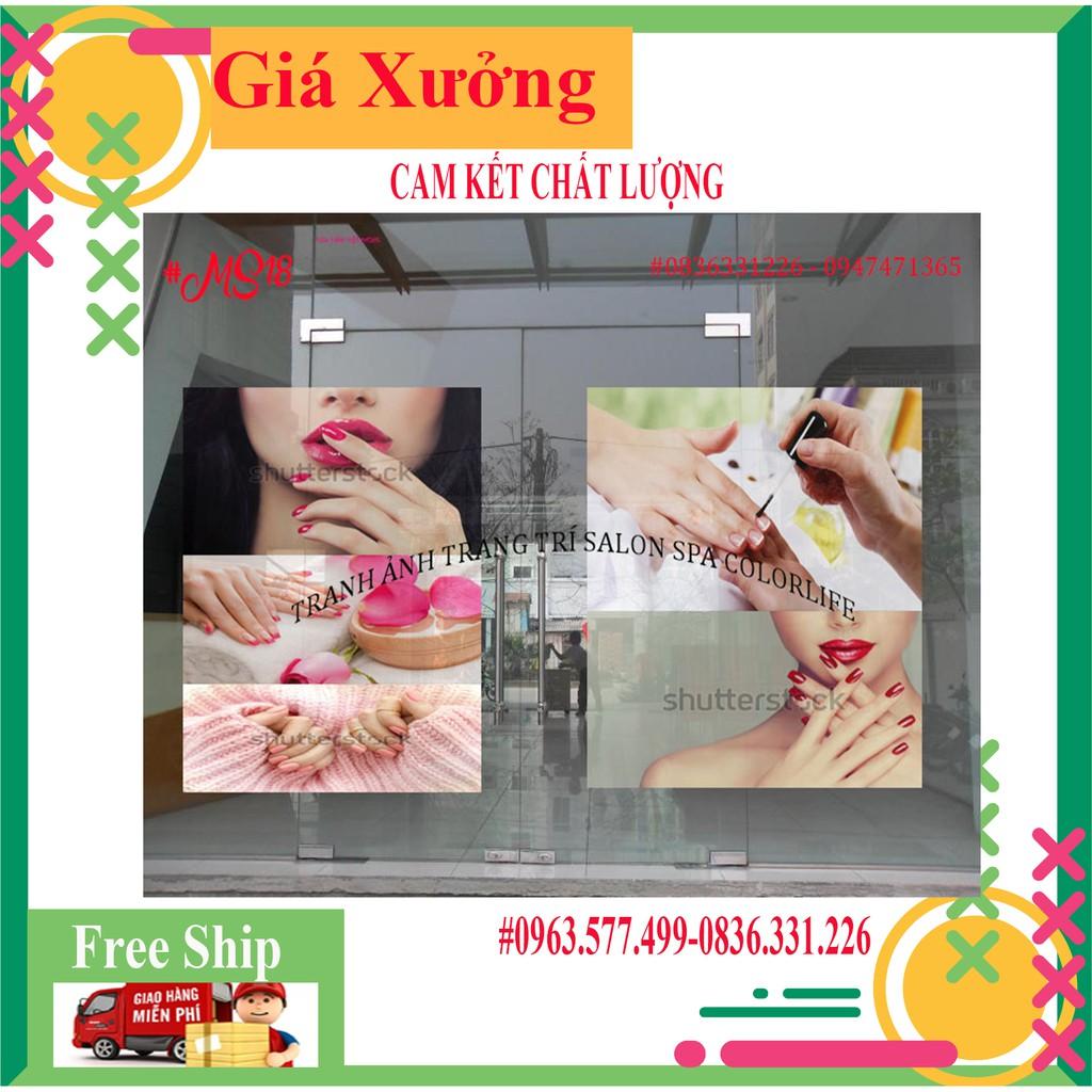 TRANH NAIL ẢNH DÁN CỬA KÍNH TRANG TRÍ TIỆM NAIL MI SIÊU ĐẸP BỀN GIÁ RẺ