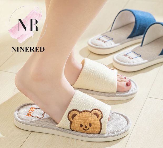 DÉP ĐI TRONG NHÀ GẤU BEAR XINH XẮN CHO NAM NỮ NINERED HOMEWEAR - D132