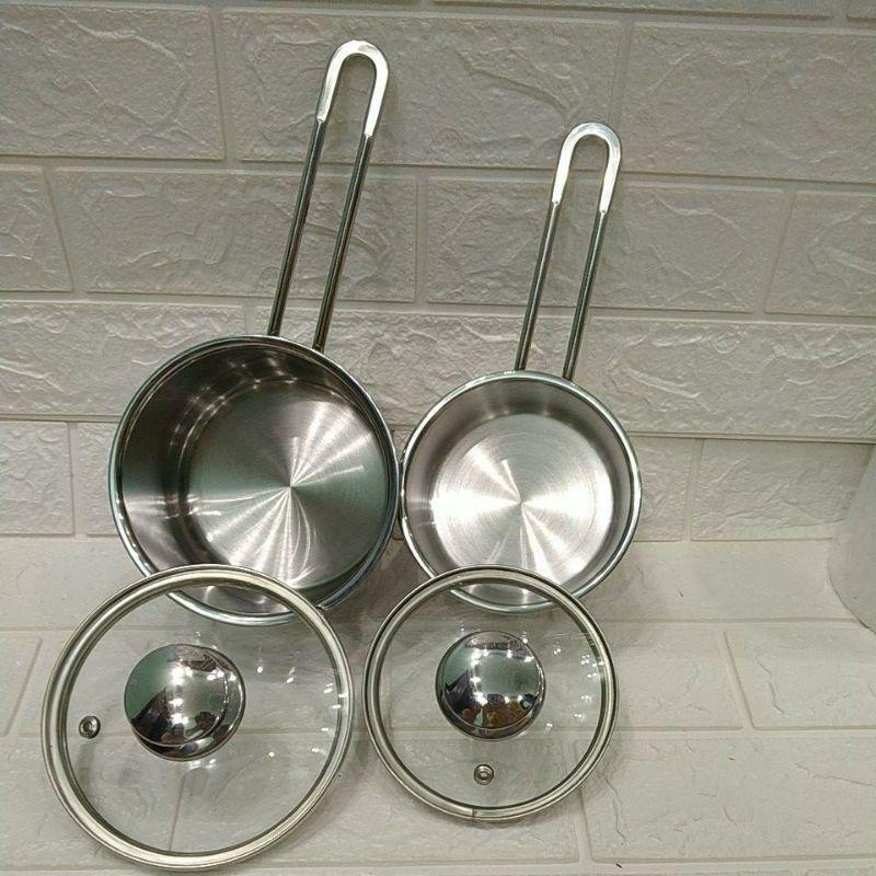 Nồi nấu bột quánh 3 đáy chống dính Fivestar inox 12cm,14cm