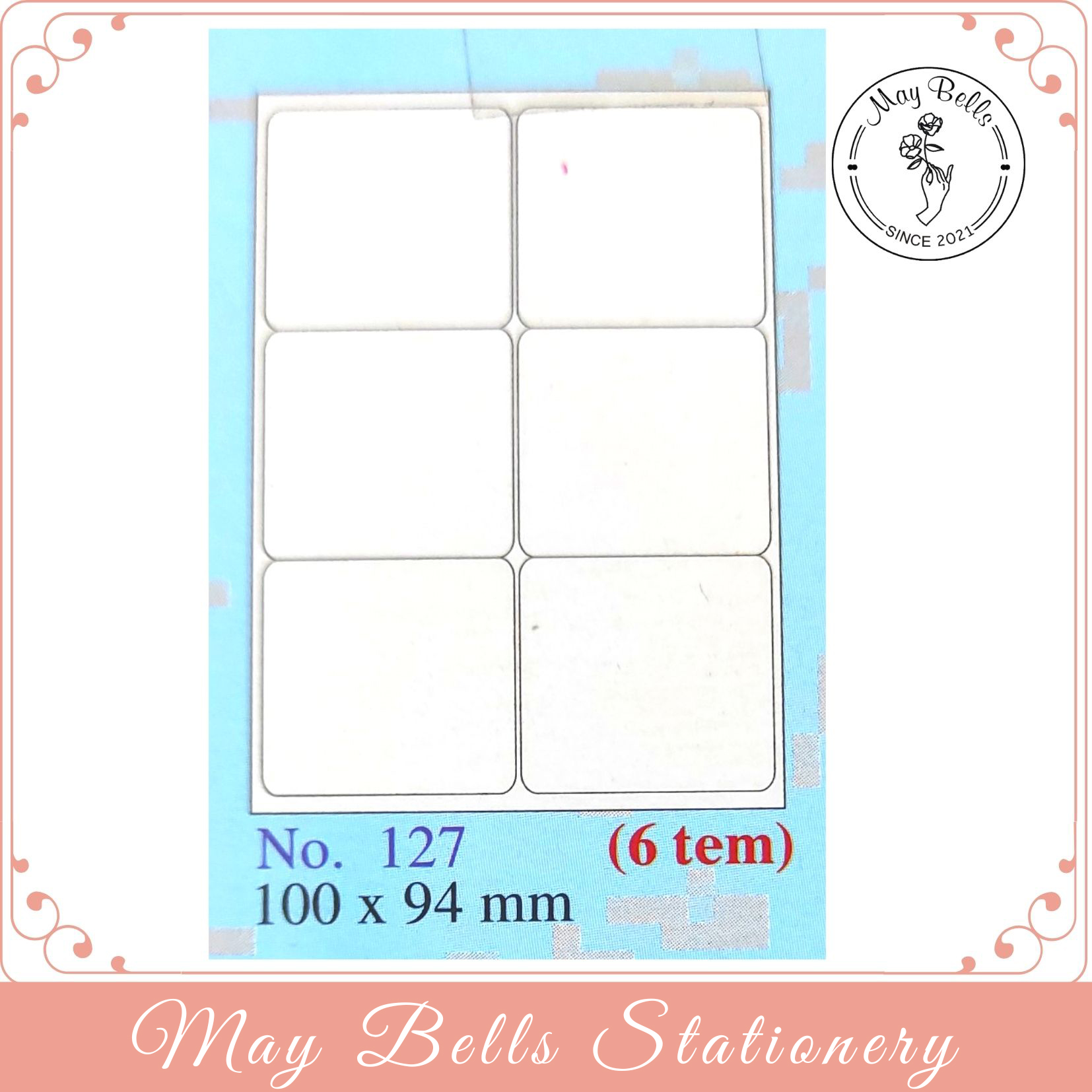 Giấy Decal A4 Mã 125 đến 149, Giấy in mã vạch A4, Tem in mã vạch A4