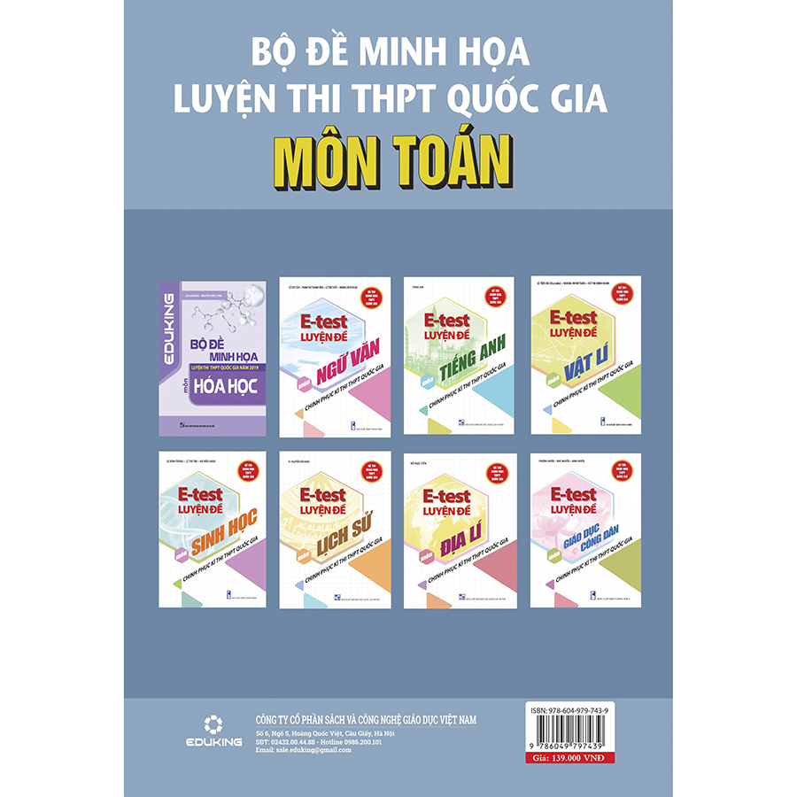 Bộ Đề Minh Họa Luyện Thi THPT Quốc Gia Môn Toán