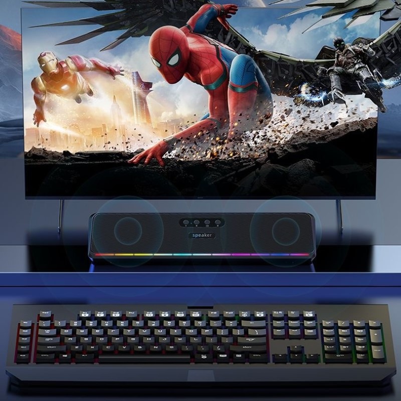 Loa thanh vi tính không dây Bluetooth E3571 led RGB cho máy tính Laptop hàng nhập khẩu