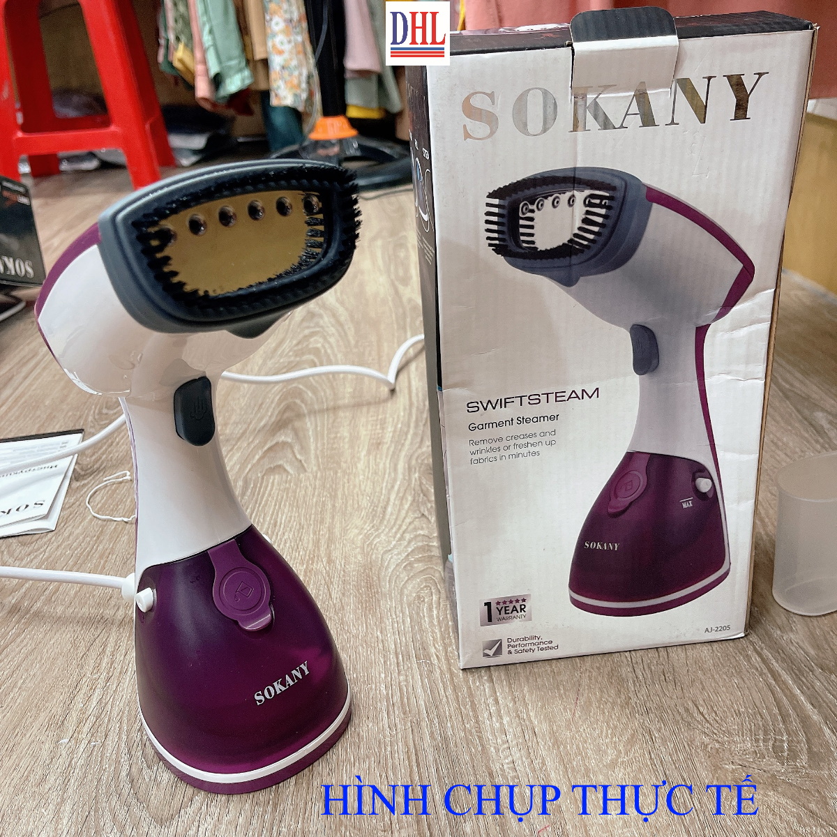 Bàn là bàn ủi hơi nước cầm tay SOKANY AJ-2205 công suất 1200W hàng chính hãng