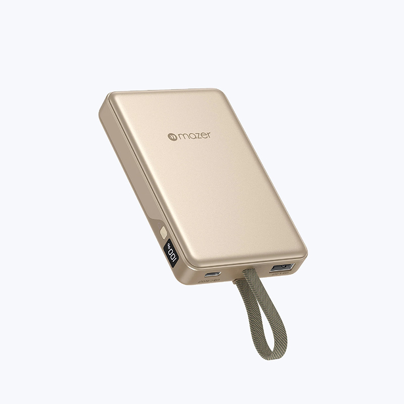 Pin Dự Phòng MAZER PowerCharge LINK 35W 10.000 mAh Tích Hợp Cáp Sạc USB-C Chứng nhận CCC 01 x USB-C 01 x USB-A Hàng Chính Hãng