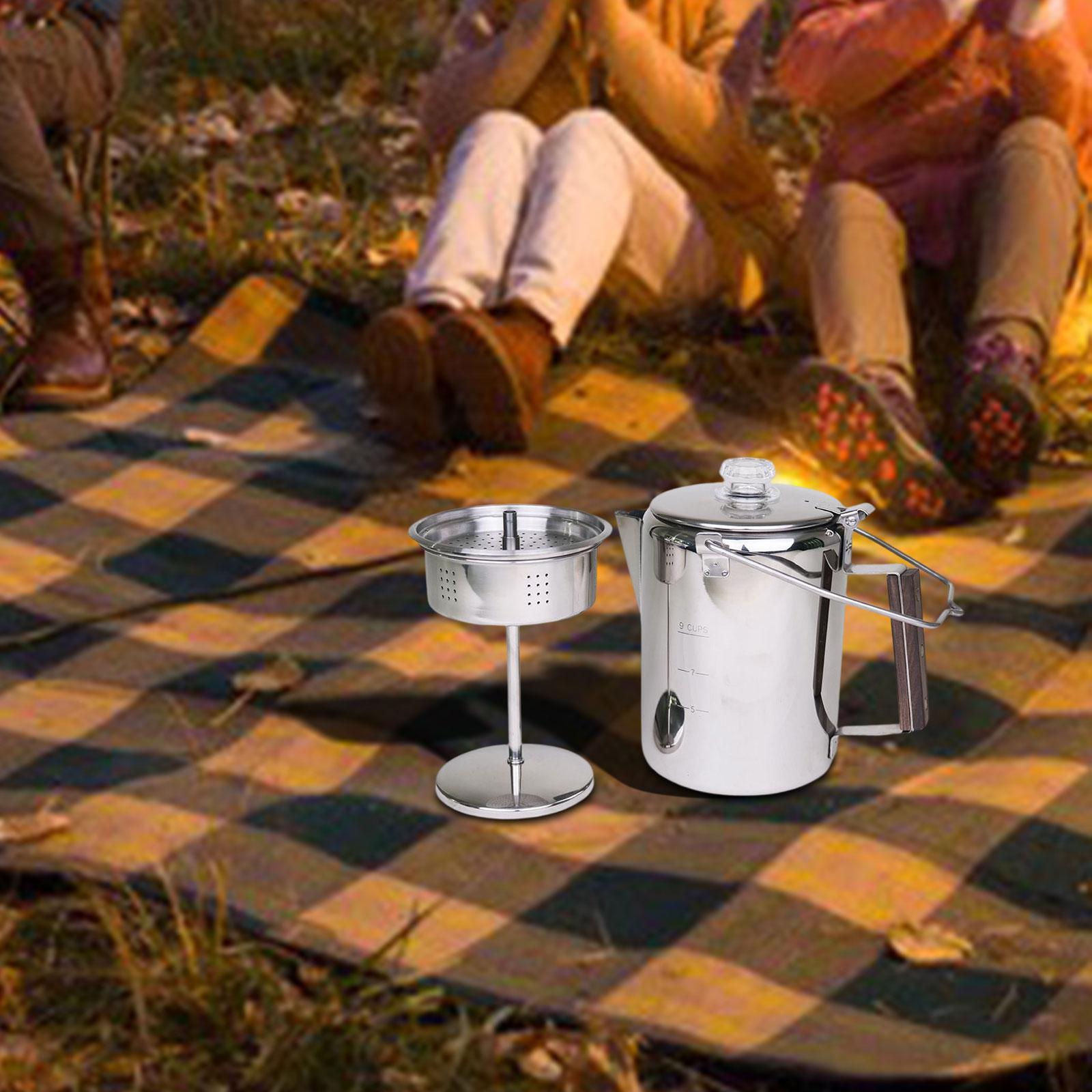 Coffee Percolator Camping, Durable Stainless Steel Campfire Coffee Brewer  Top, Camping Coffee Pot for Outdoor Brew Coffee Stovetop