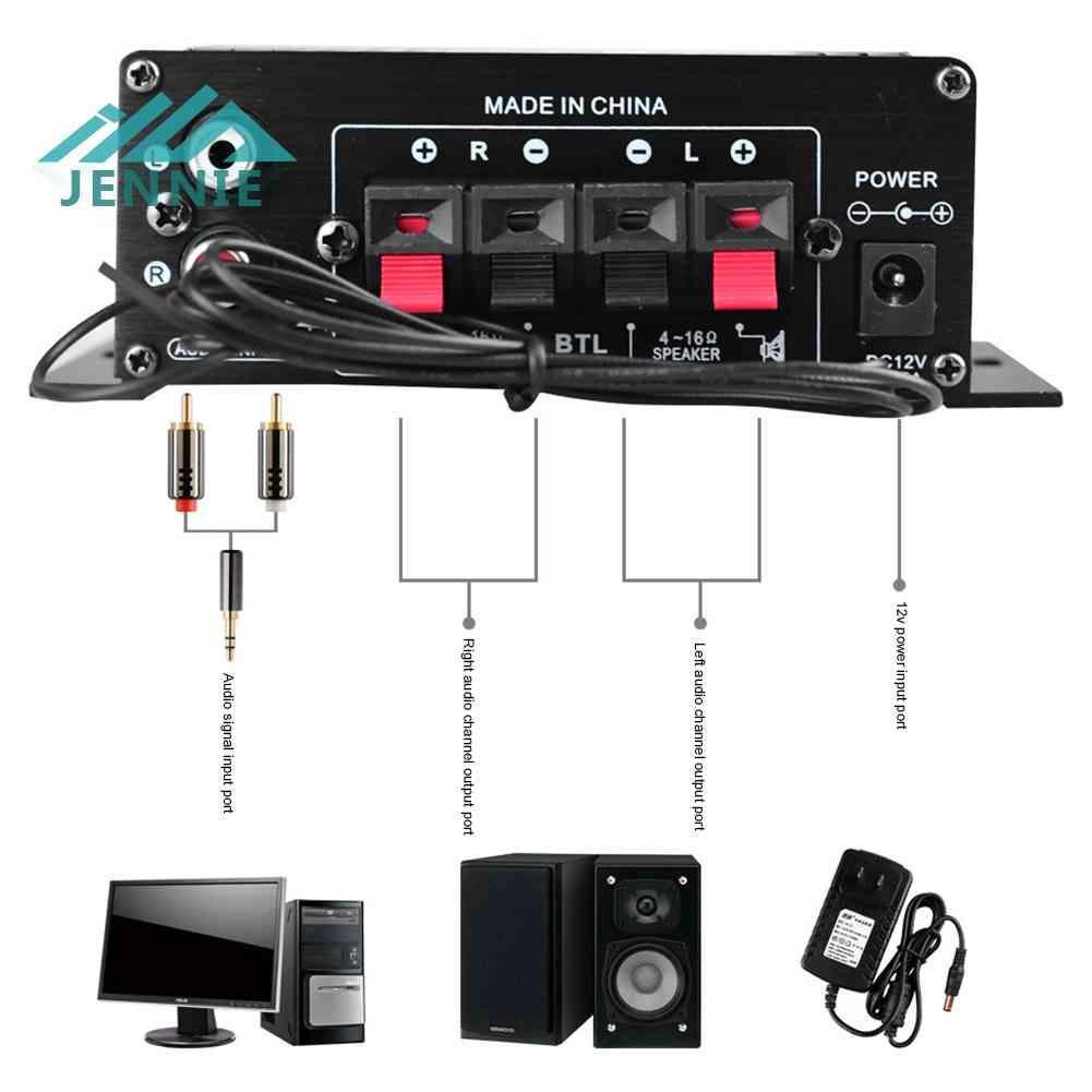 Bộ Khuếch Đại Âm Thanh Hifi AK370 20W + 20W 12V Cho Xe Hơi