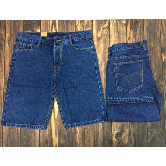 Quần short jean nam ống suông trung niên QN501D