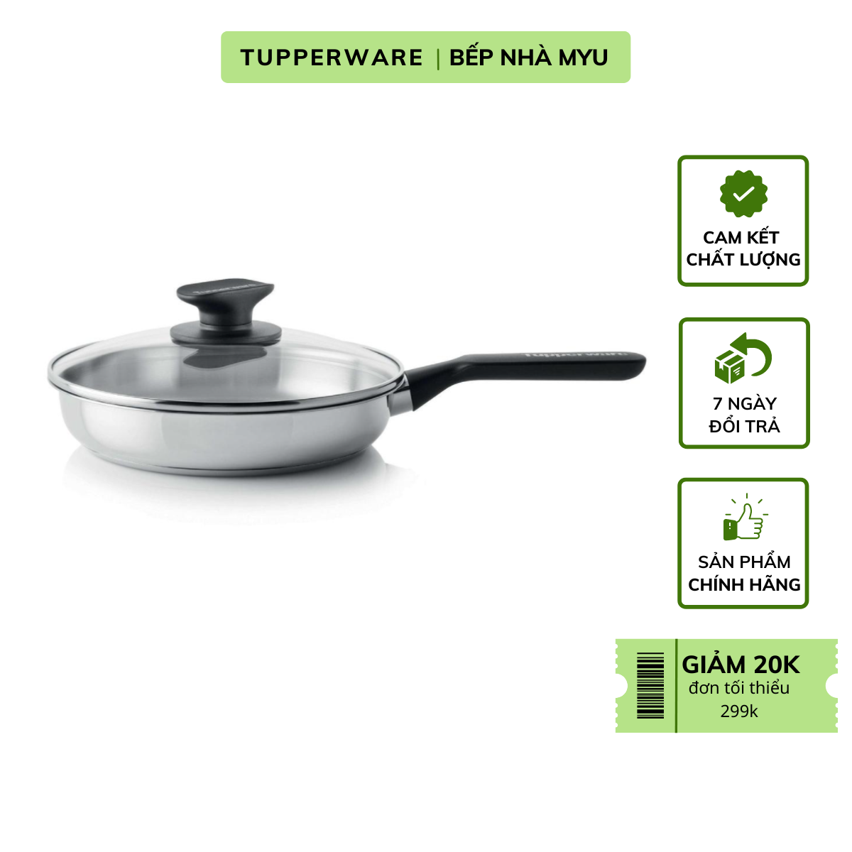 Chảo Tupperware Universal Cookware Frypan 24cm