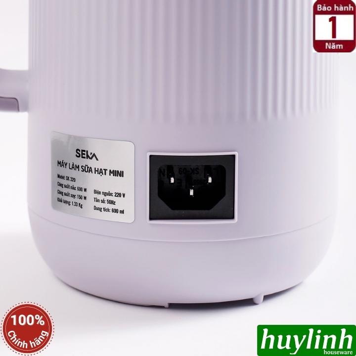 Máy làm sữa hạt mini SEKA SK320 [Tím Nhạt] - 600ml - 600W - 5 chức năng - Hàng chính hãng