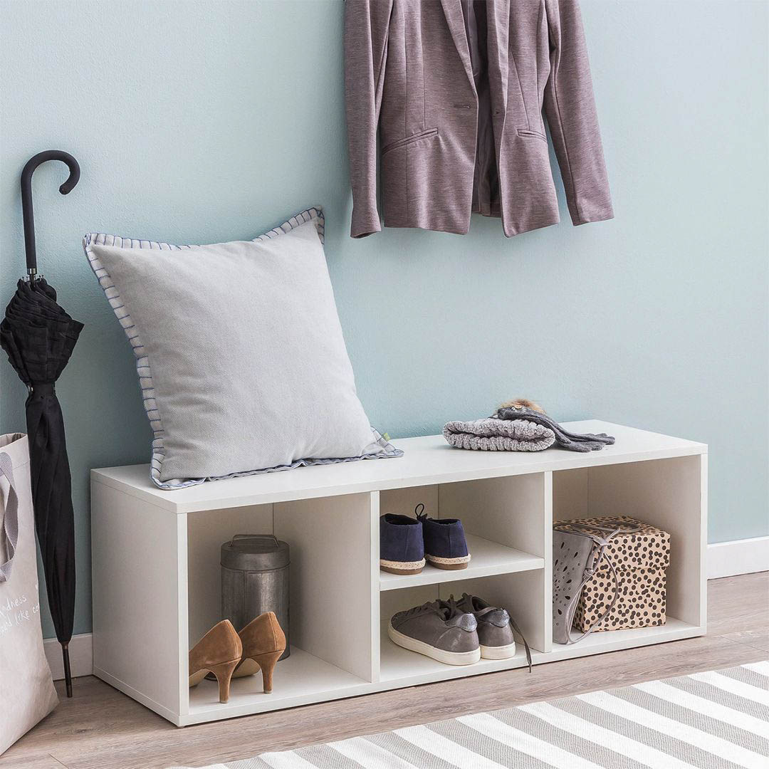 Kệ để giầy gỗ hiện đại SMLIFE Redonda | Gỗ MDF dày 17mm chống ẩm | D120xR40xC40cm