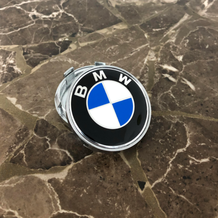 Logo chụp mâm, ốp lazang bánh xe ô tô BMW đường kính 60mm