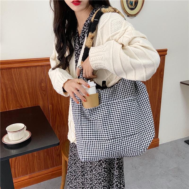 Đeo Vai Túi Tote Nữ Thịt Cừu Giống Như Chất Liệu Vải Bố Lông Tơ Lông Gấu Túi Xách Tay Công Suất Lớn Mềm Mại Mua Sắm Túi Bé Gái Dễ Thương Trường túi