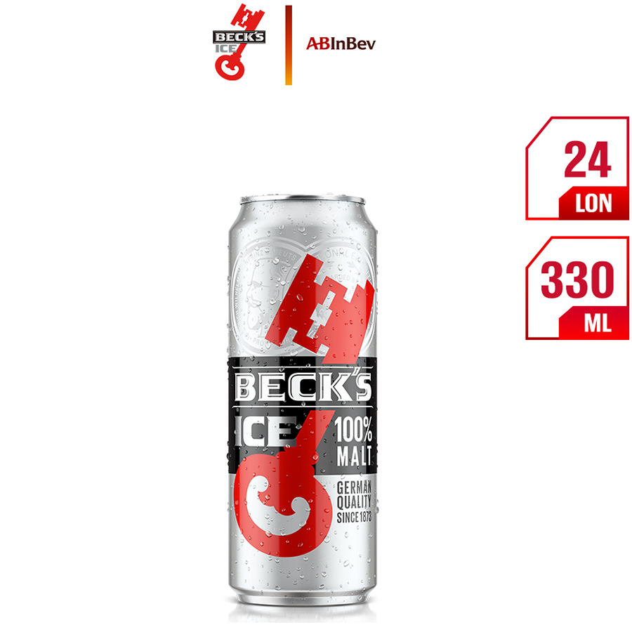 Thùng 24 Lon Beck's Ice - Phiên bản Tết (330 ml/ lon)