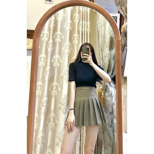 Áo Len Tăm Cổ Cao 2cm Tay Bồng ThunderUnisex Chất Liệu Mềm Mại 3 Màu Basic Siêu Xinh Ulzzang Hàn Quốc Freesize