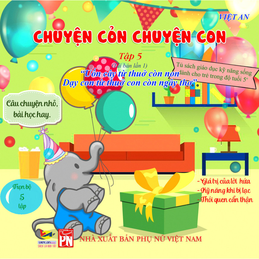 Sách rèn luyện kỹ kỹ năng cho bé từ 0-8 tuổi - Truyện Tranh Chuyển cỏn chuyện con - tập 5