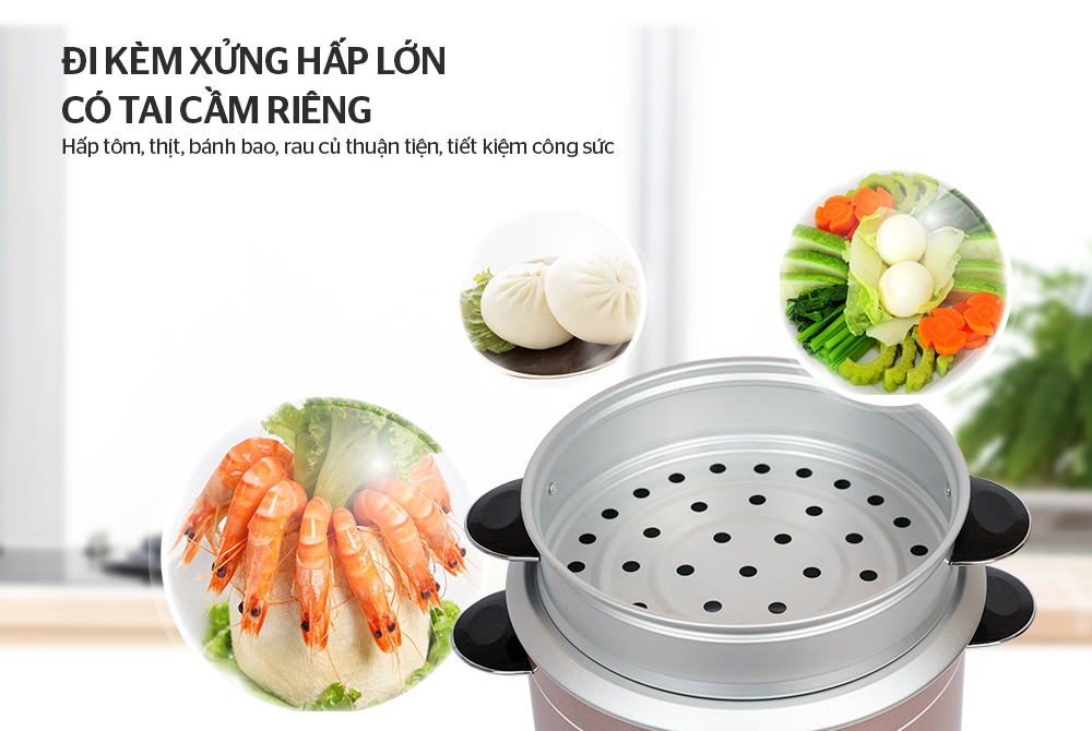 Nồi Cơm Điện Nắp Rời Sunhouse SHD8135 (2.2L) - Hàng chính hãng