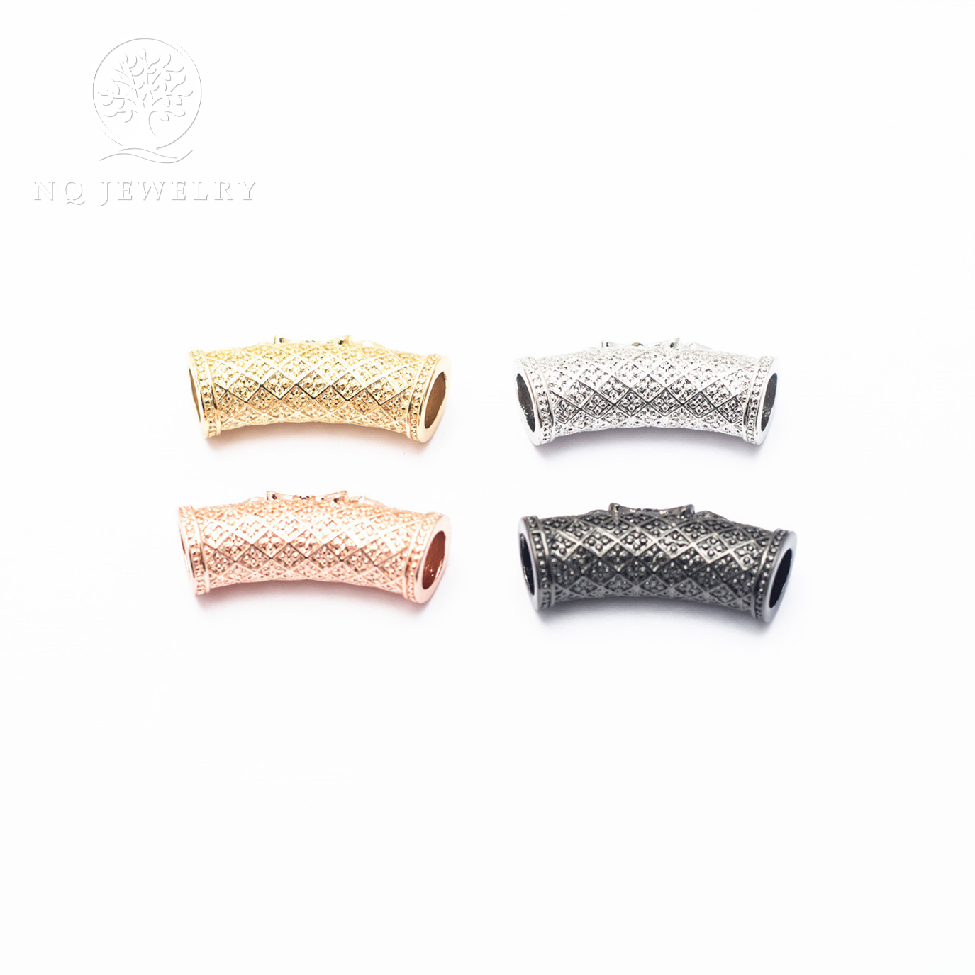 Combo 4 cái charm khủy tay hợp kim đính đá - Ngọc Quý Gemstones