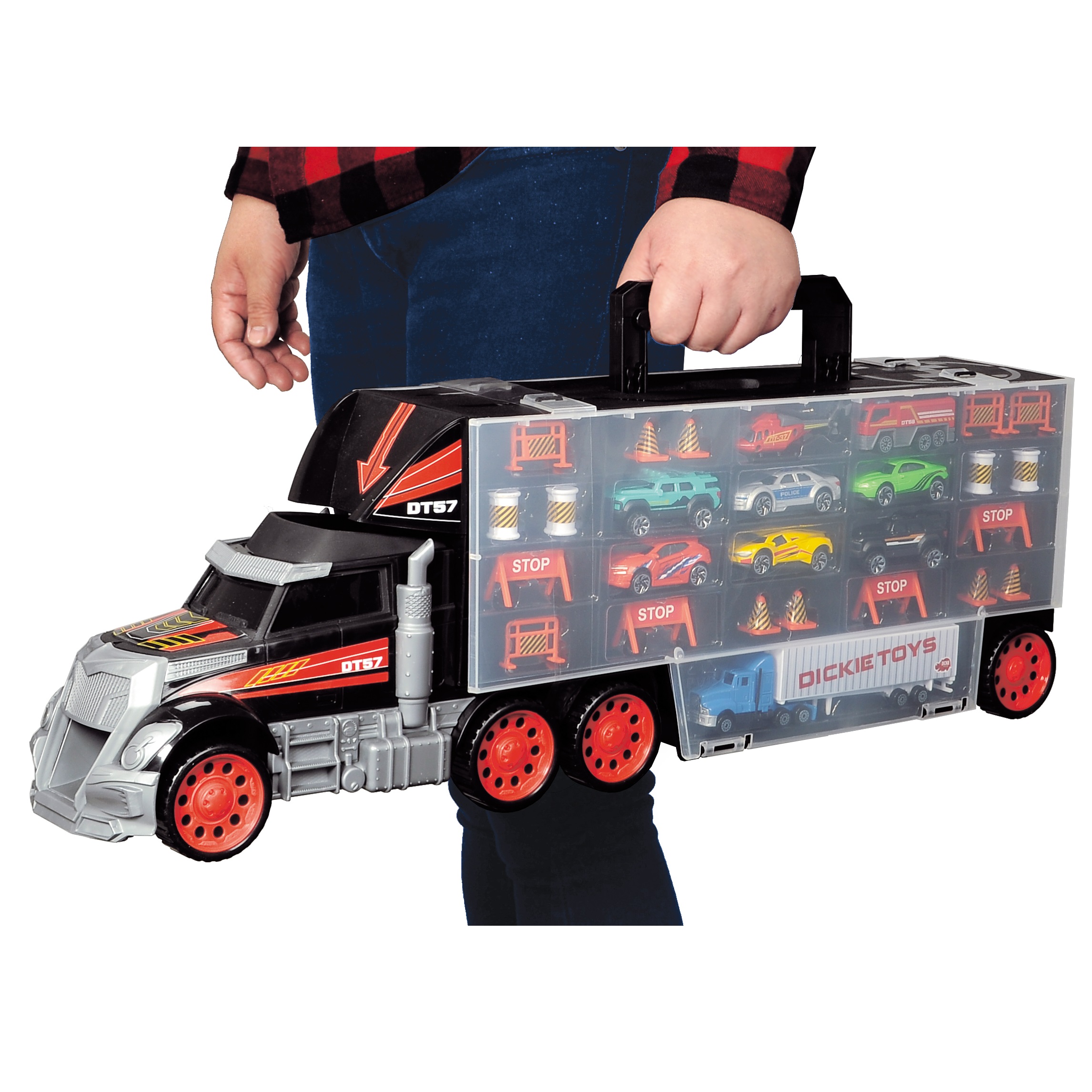 Bộ Đồ Chơi Xe Tải Dickie Toys Truck Carry Case (61.5 x 12.1 x 20.3 cm)