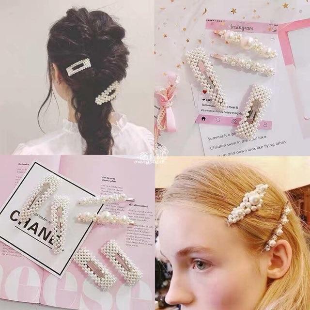 SET 4 KẸP TÓC NGỌC TRAI HOT TREND